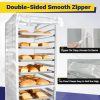 BIEAMA Aluminum Bakery Rack 10 Tier Commercial with Cover-3