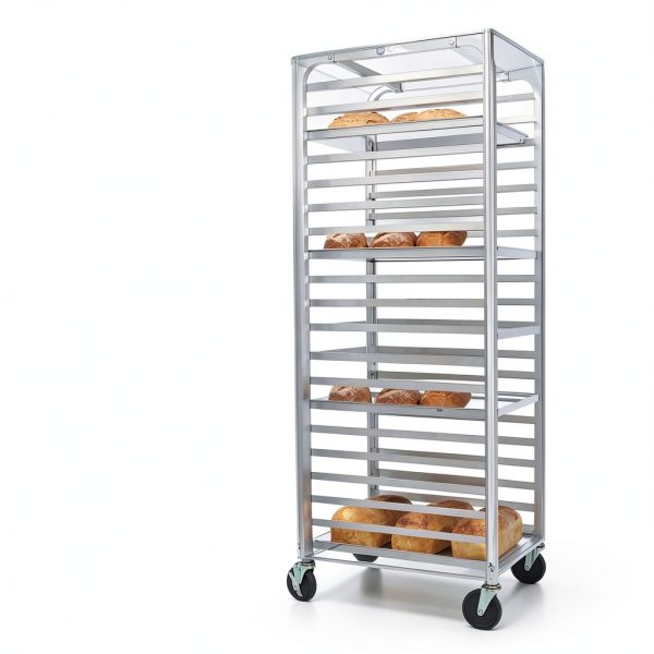 BIEAMA Aluminum Bakery Rack 20 Tier Commercial Storage Cover-7