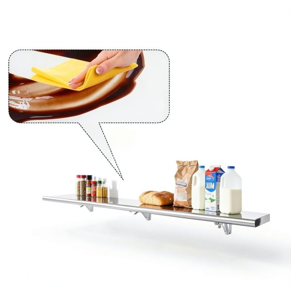 Sidasu Folding Concession Shelf Wall Mount Stainless Steel-4