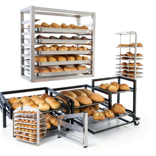 Blulu 5 Tier Sheet Pan Rack Aluminum Wall Mount Storage-2