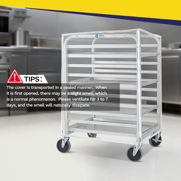 BIEAMA Aluminum Bakery Rack 10 Tier Commercial with Cover-7