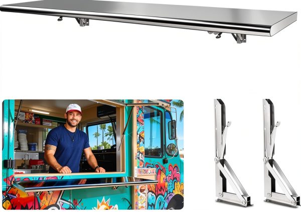 Sidasu Concession Shelf Wall Mount Silver Industrial-0
