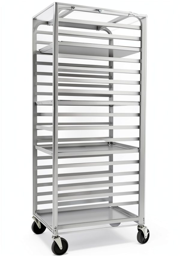 BIEAMA Aluminum Bakery Rack 20 Tier Commercial Storage Cover-0