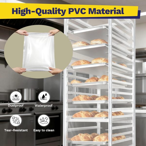 BIEAMA Aluminum Bakery Rack 10 Tier Commercial with Cover-5