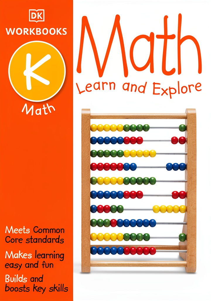 DK Workbooks Math open to a colorful activity page