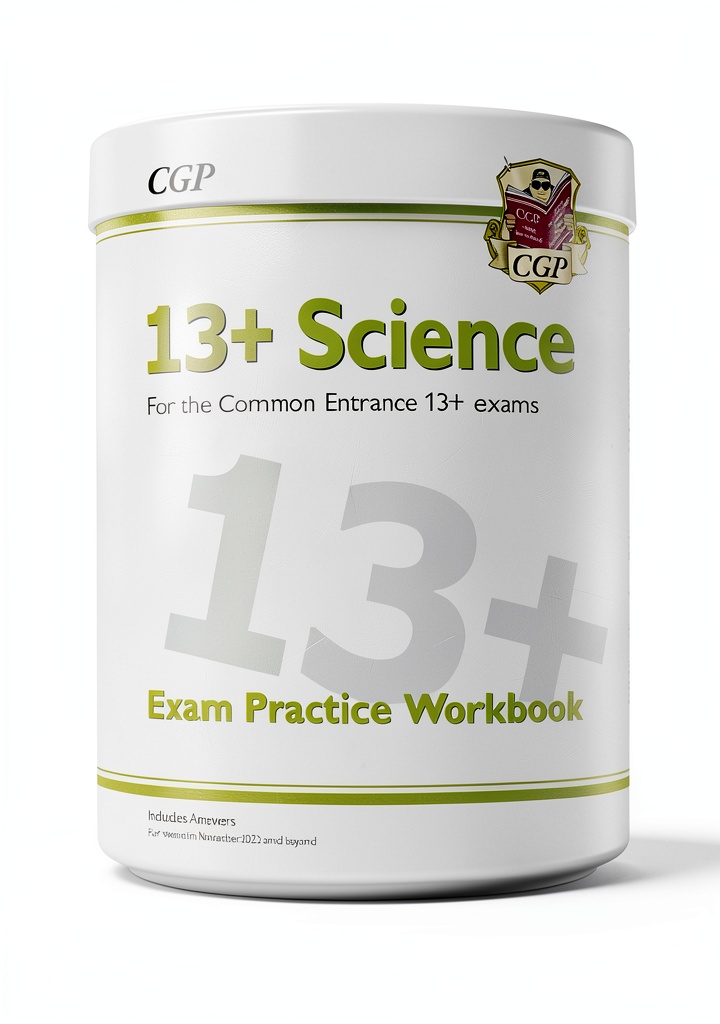 CGP Books 13+ ISEB Common Entrance English study guide open on a tablet