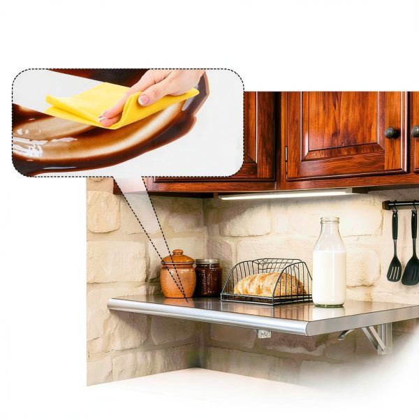 Sidasu Folding Shelf Stainless Steel Window Mount Utility-4