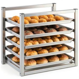 Blulu 5 Tier Sheet Pan Rack Aluminum Wall Mount Storage-0