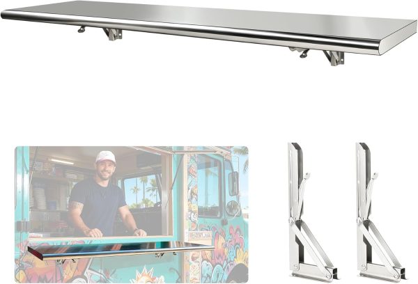 Sidasu Folding Shelf Stainless Steel Window Mount Modern-0