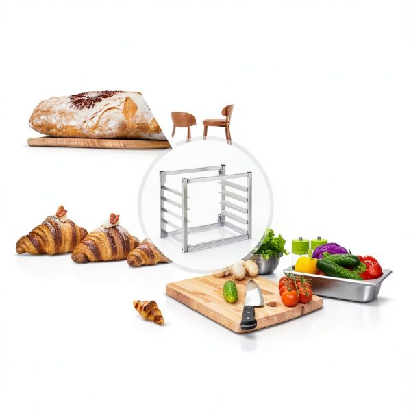 Blulu 5 Tier Sheet Pan Rack Aluminum Wall Mount Storage-3