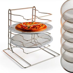 Zhehao 6 Tiered Pizza Rack and Pan Set-0