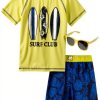 Toddler Boys Swim Set Kiddo Rash Guard 4-0