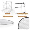 Zhehao 6 Tiered Pizza Rack and Pan Set-2