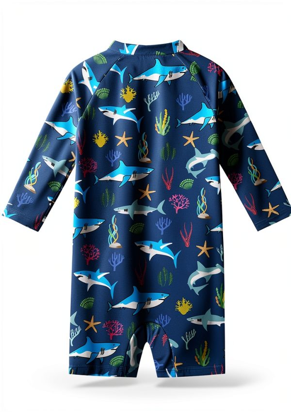 Baby Boy Rash Guard Swimwear AquaTots - UPF 50+ Quick-Dry One-Piece-1