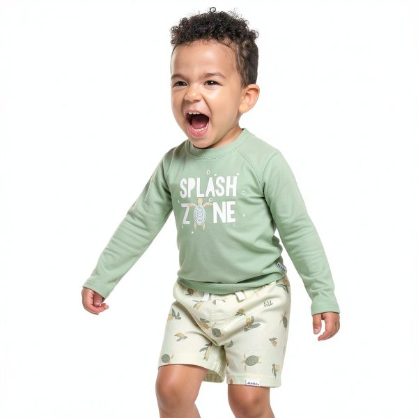 Gerber Boys Rash Guard Set with UPF 50+ Turtle Print Swim Trunks and-5