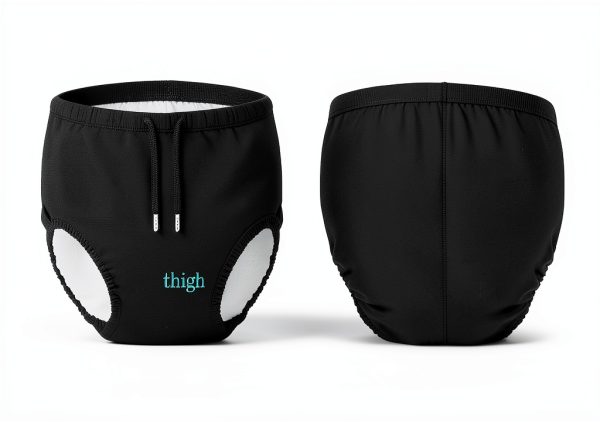 Glitopper Youth Reusable Swim Diaper for Boys 8-10T Black Navy Blue-5