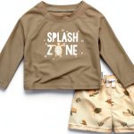 Gerber Boys Rash Guard Set with UPF 50+ Turtle Print Swim Trunks and-0