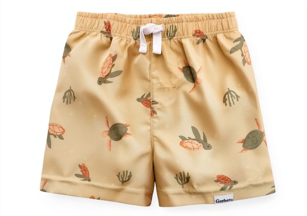 Gerber Boys Rash Guard Set with UPF 50+ Turtle Print Swim Trunks and-2