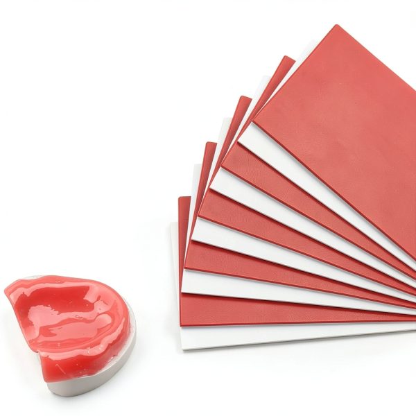 Dental Wax Sheets 20pcs, Cannot be Used for dentures Base Plate Wax for Dentist or Jewelry, Red/Pink, 1.3mm Casting Modeling Wax Sheets Non Shrink Nylon Thin-5