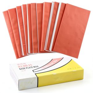 Dental Base Plate Wax Vocadok Red Modeling Wax 20 Sheets 5.7x3in-0